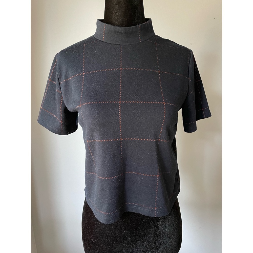 Twik Plaid Turtleneck Short Sleeve (S)